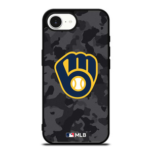 MILWAUKEE BREWERS BASEBALL BLACK CAMO iPhone 16e Case Cover