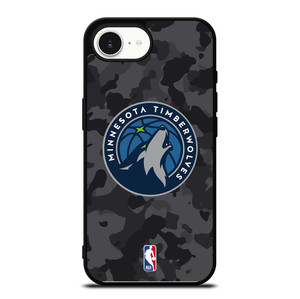 MINNESOTA TIMBERWOLVES BLACK CAMO iPhone 16e Case Cover