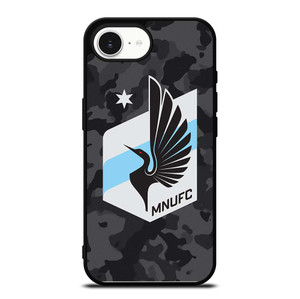 MINNESOTA UNITED FC MLS BLACK CAMO iPhone 16e Case Cover MINNESOTA UNITED FC MLS BLACK CAMO iPhone 16e Case Cover