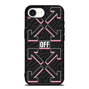 OFF WHITE LOGO BLACK PINK iPhone 16e Case Cover