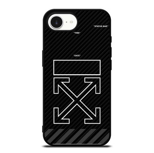 OFF WHITE LOGO TIME DATE CARBON iPhone 16e Case Cover