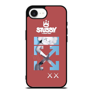 OFF WHITE STUSSY KAWS LOGO iPhone 16e Case Cover OFF WHITE STUSSY KAWS LOGO iPhone 16e Case Cover