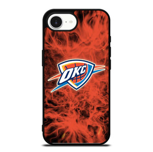 OKLAHOMA CITY THUNDERS BASKETBALL NBA FIRE iPhone 16e Case Cover
