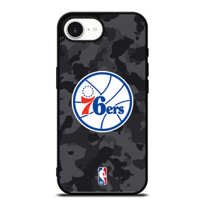 PHILADELPHIA 76ERS BLACK CAMO iPhone 16e Case Cover
