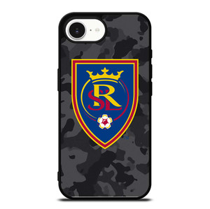 REAL SALT LAKE MLS BLACK CAMO iPhone 16e Case Cover REAL SALT LAKE MLS BLACK CAMO iPhone 16e Case Cover