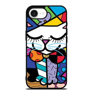ROMERO BRITTO SERENE CAT ART iPhone 16e Case Cover