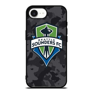 SEATTLE SOUNDERS FC MLS BLACK CAMO iPhone 16e Case Cover SEATTLE SOUNDERS FC MLS BLACK CAMO iPhone 16e Case Cover