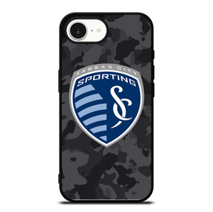 SPORTING KANSAS CITY MLS BLACK CAMO iPhone 16e Case Cover SPORTING KANSAS CITY MLS BLACK CAMO iPhone 16e Case Cover