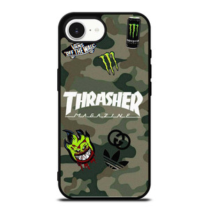 THRASHER SKATEBOARD CAMO COLLAGE iPhone 16e Case Cover THRASHER SKATEBOARD CAMO COLLAGE iPhone 16e Case Cover