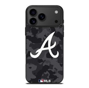 ATLANTA BRAVES BASEBALL BLACK CAMO iPhone 17 Pro Max Case Cover