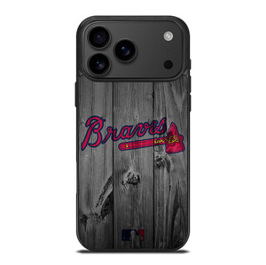 ATLANTA BRAVES BASEBALL MLB WOOD LOGO iPhone 17 Pro Max Case Cover