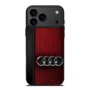 AUDI CAR RED LEATHER iPhone 17 Pro Max Case Cover