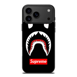 BAPE CAMO SHARK SUPREME BLACK iPhone 17 Pro Max Case Cover