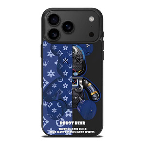 BEAR BRICK KAWS ROBOT BLUE iPhone 17 Pro Max Case Cover