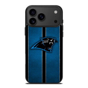 CAROLINA PANTHERS NFL METAL STRIPE iPhone 17 Pro Max Case Cover