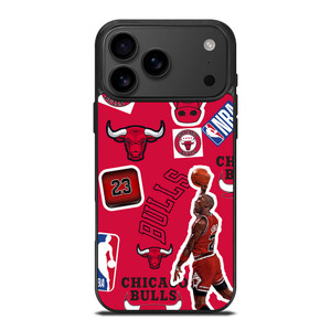 CHICAGO BULLS STICKER BOMB iPhone 17 Pro Max Case Cover