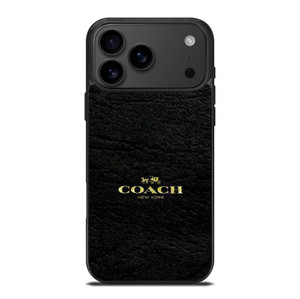 COACH LOGO TEXTURE BLACK iPhone 17 Pro Max Case Cover
