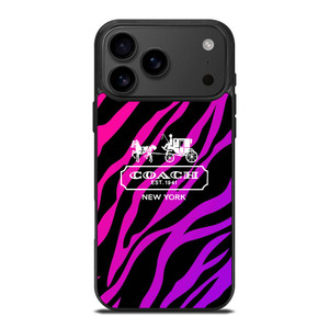 COACH NEW YORK BLACK VIOLET iPhone 17 Pro Max Case Cover