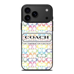 COACH NEW YORK LOGO AMERICAN LEGACY COLORFUL PATTERN iPhone 17 Pro Max Case Cover