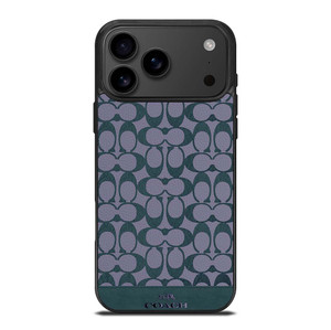 COACH NEW YORK LOGO PATTERN GREEN EMBLEM iPhone 17 Pro Max Case Cover