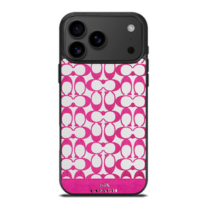 COACH NEW YORK LOGO PATTERN PINK EMBLEM iPhone 17 Pro Max Case Cover