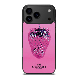 COACH NEW YORK LOGO SILVER STRAWBERRY ICON iPhone 17 Pro Max Case Cover