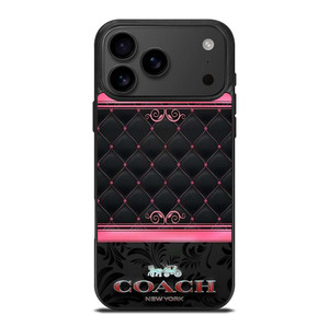 COACH NEW YORK PINK BLACK iPhone 17 Pro Max Case Cover