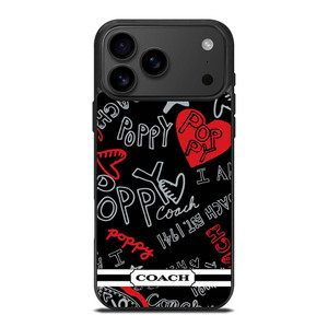 COACH NEW YORK POPPY BLACK iPhone 17 Pro Max Case Cover