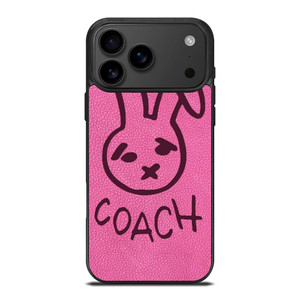 COACH NEW YORK RABBIT LEATHER PINK iPhone 17 Pro Max Case Cover