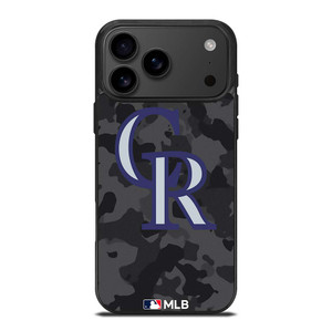 COLORADO ROCKIES BASEBALL BLACK CAMO iPhone 17 Pro Max Case Cover