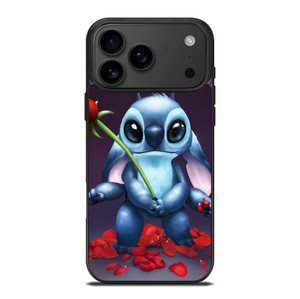 DISNEY STITCH AND ROSE FLOWER iPhone 17 Pro Max Case Cover