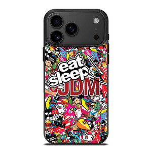 EAT SLEEP JDM STICKERS iPhone 17 Pro Max Case Cover