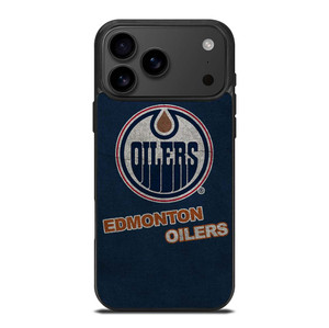 EDMONTON OILERS LOGO BLUE SUEDE iPhone 17 Pro Max Case Cover