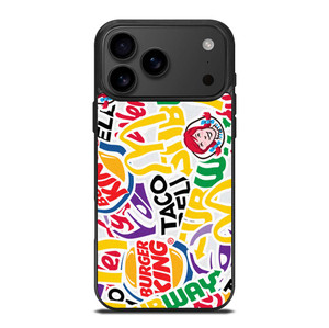 FAST FOOD BRAND STICKER BOMB iPhone 17 Pro Max Case Cover