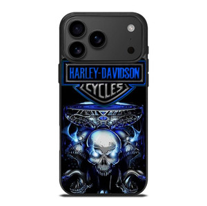 HARLEY DAVIDSON SKULL BLUE iPhone 17 Pro Max Case Cover
