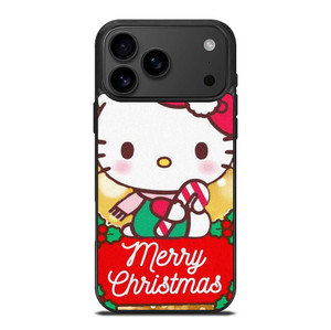 HELLO KITTY MERRY CHRISTMAS GOLD iPhone 17 Pro Max Case Cover