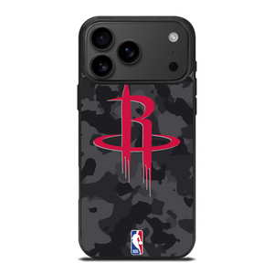 HOUSTON ROCKETS BLACK CAMO iPhone 17 Pro Max Case Cover