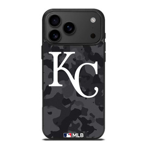 KANSAS CITY ROYALS BASEBALL BLACK CAMO iPhone 17 Pro Max Case Cover