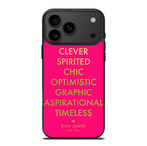 KATE SPADE NEW YORK QUOTES PINK iPhone 17 Pro Max Case Cover