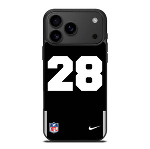 LAS VEGAS RAIDERS JOSH JACOBS 28 NFL NIKE iPhone 17 Pro Max Case Cover