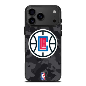 LOS ANGELES CLIPPERS BLACK CAMO iPhone 17 Pro Max Case Cover