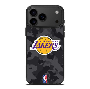 LOS ANGELES LAKERS BLACK CAMO iPhone 17 Pro Max Case Cover