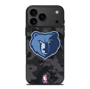 MEMPHIS GRIZZLIES BLACK CAMO iPhone 17 Pro Max Case Cover