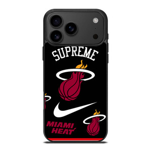 MIAMI HEAT NBA X SUPREME NIKE iPhone 17 Pro Max Case Cover