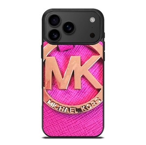 MICHAEL KORS MK LOGO PINK GOLD EMBLEM iPhone 17 Pro Max Case Cover