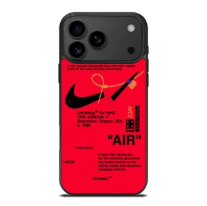 NIKE AIR OFF WHITE RED iPhone 17 Pro Max Case Cover