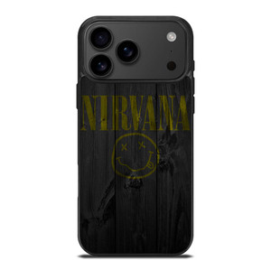 NIRVANA ROCK BAND WOODEN LOGO iPhone 17 Pro Max Case Cover