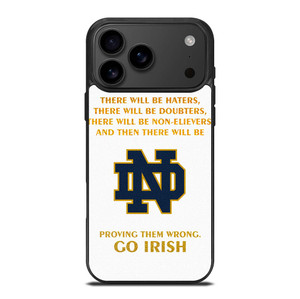 NOTRE DAME FIGHTING IRISH QUOTES iPhone 17 Pro Max Case Cover
