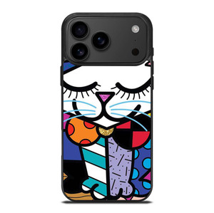 ROMERO BRITTO SERENE CAT ART iPhone 17 Pro Max Case Cover