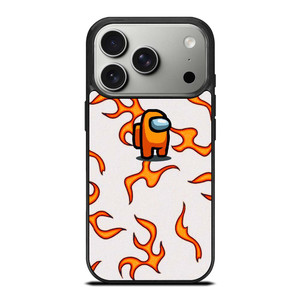 AMONG US ORANGE FLAMES iPhone 17 Pro Case Cover